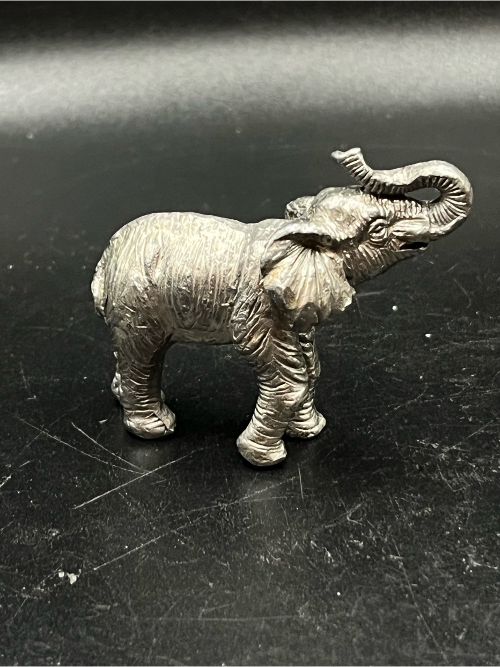 Pewter Elephant Figurine Lucky Elephant Mini